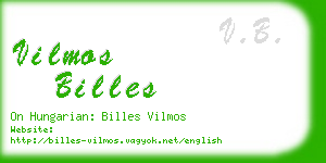 vilmos billes business card